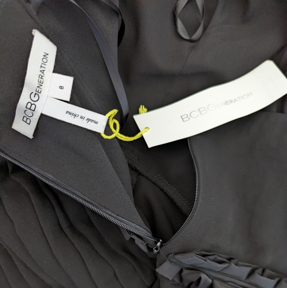 BCBGeneration Strapless Black Bubble mini Dress sz 8 - Picture 5 of 8